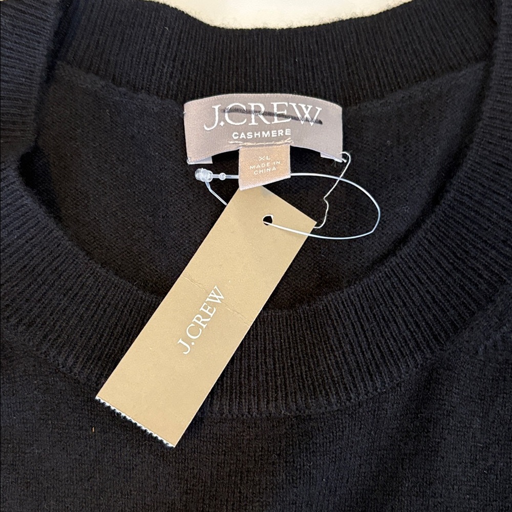 J Crew Cashmere relaxed sweater-vest XL Black - Picture 5 of 6